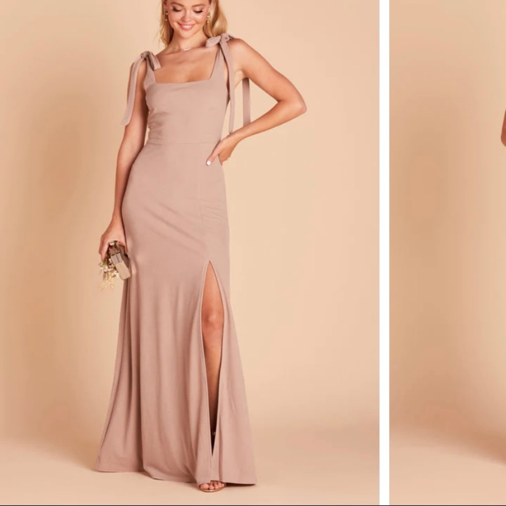Taupe Maxi Bridesmaid Dress